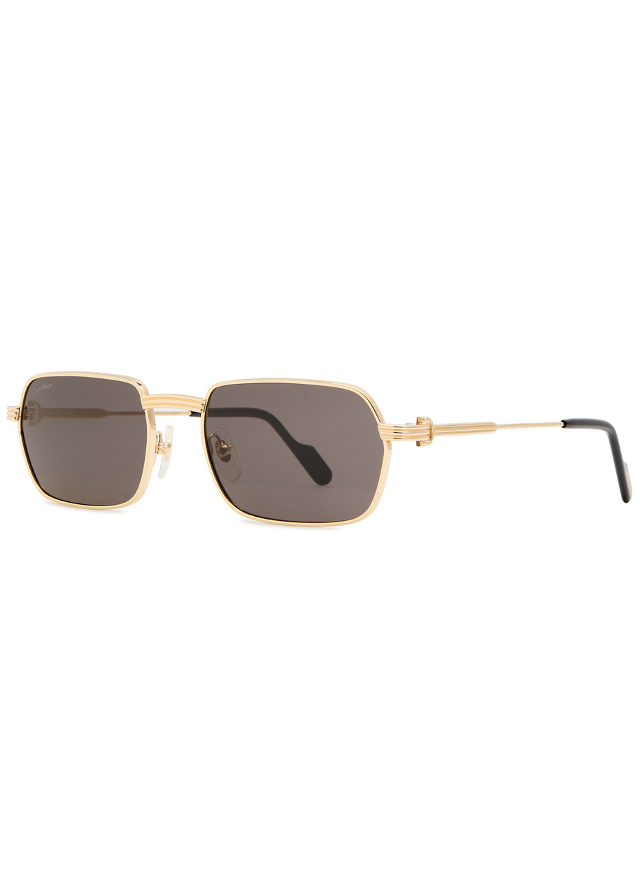【日本未発売】 Cartier square sunglasses 24FW CARTIER Rectangle-frame sunglasses | Harvey Nichols