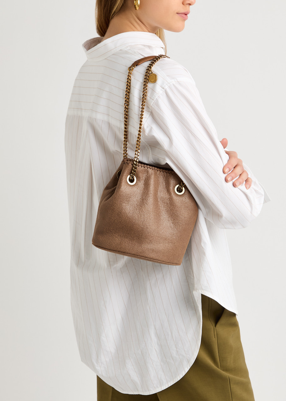 ショルダーバッグ・ポシェット STELLA MCCARTNEY BISCUIT ALTER SUEDE BUCKET BAG STELLA MCCARTNEY Fallabella faux suede bucket bag | Harvey