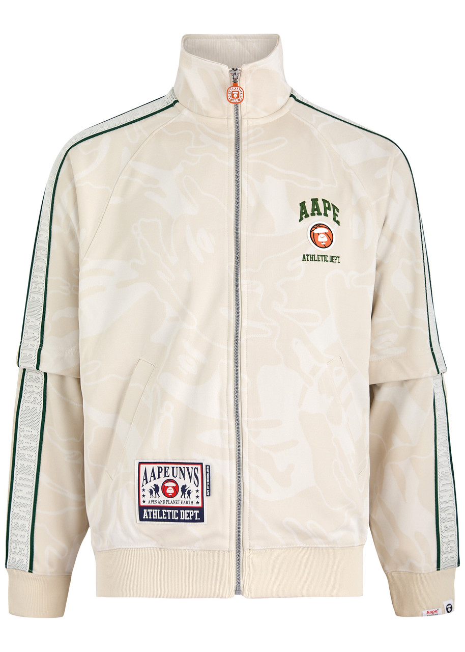 AAPE Logo camouflage-jacquard jersey track jacket | Harvey Nichols