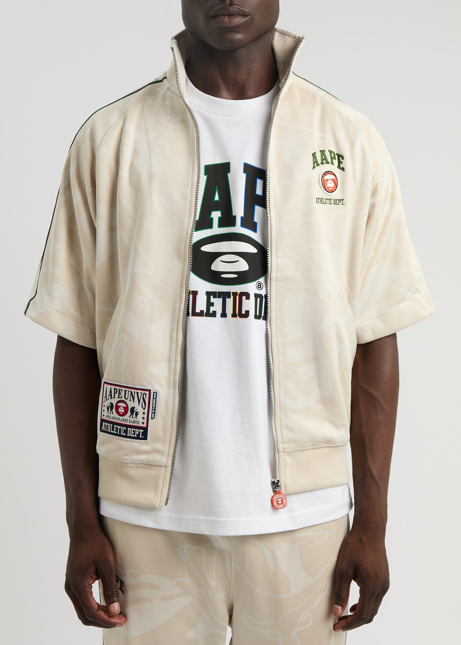 AAPE Logo camouflage-jacquard jersey track jacket | Harvey Nichols
