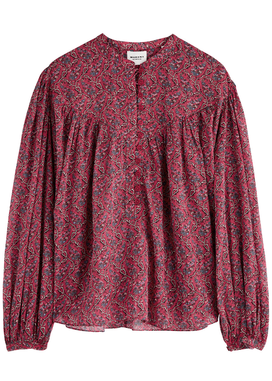 ISABEL MARANT ÉTOILE Salika floral-print cotton blouse | Harvey