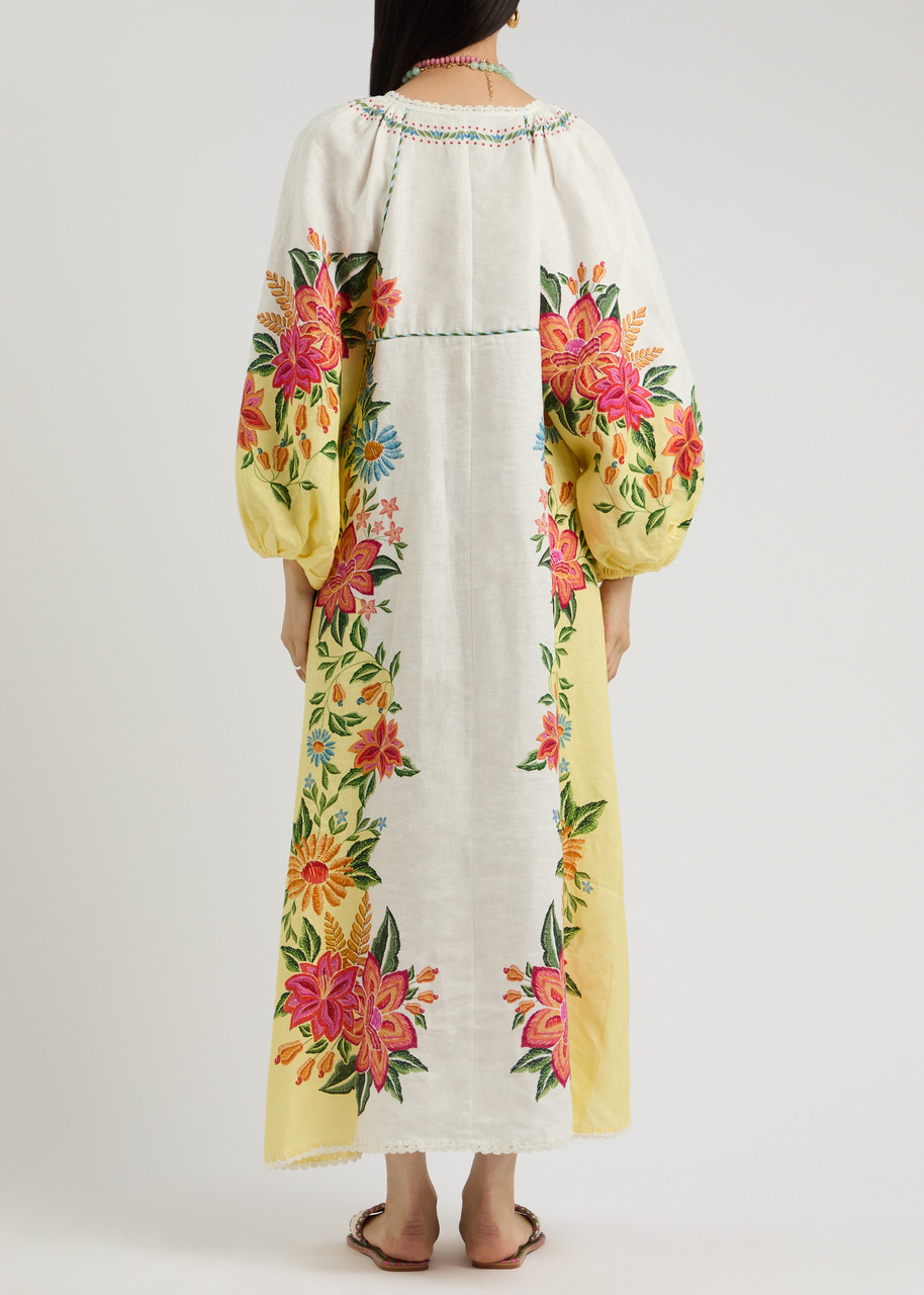 Balanced Bloom Linen Dress