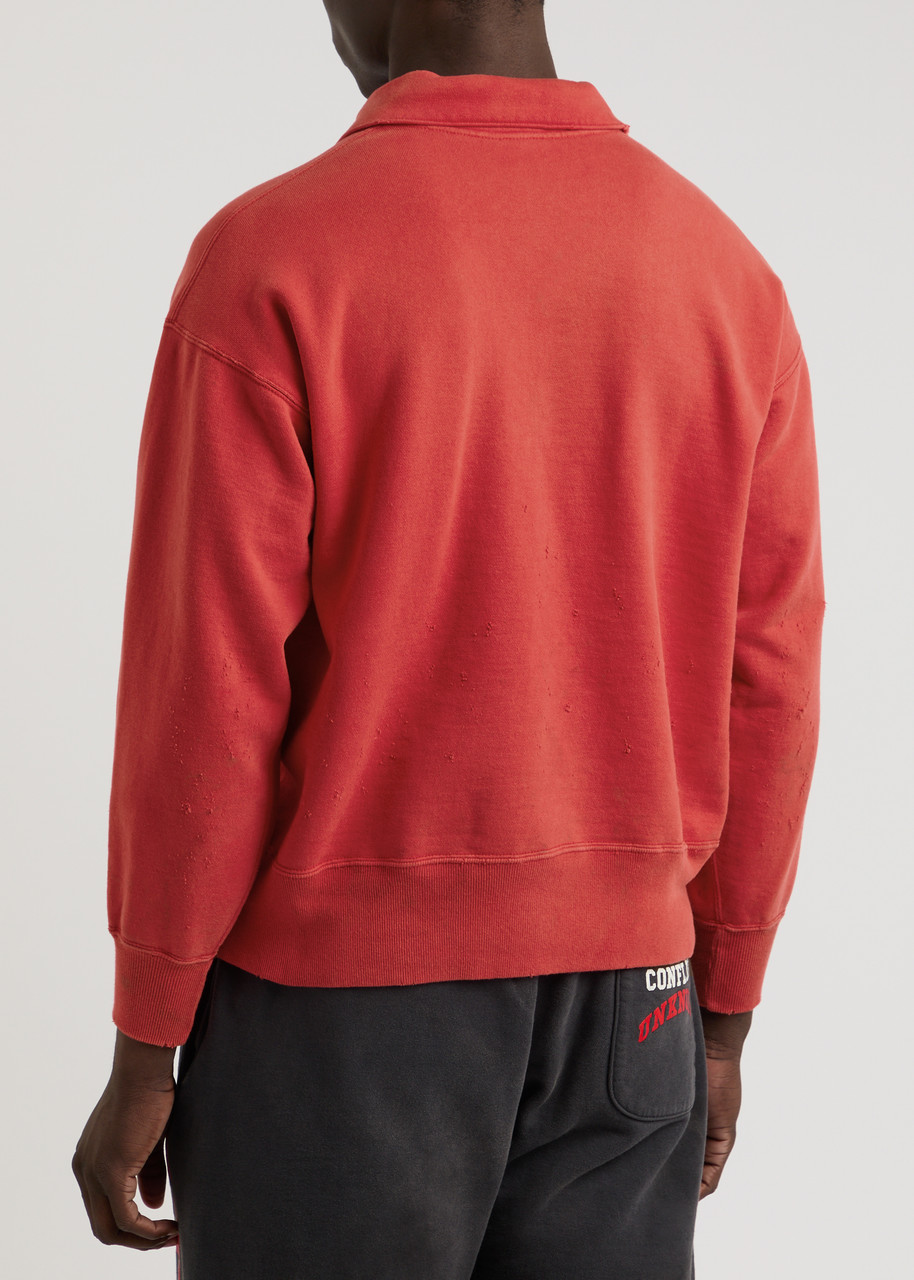 SAINT MXXXXXX Saint logo half-zip cotton sweatshirt | Harvey Nichols