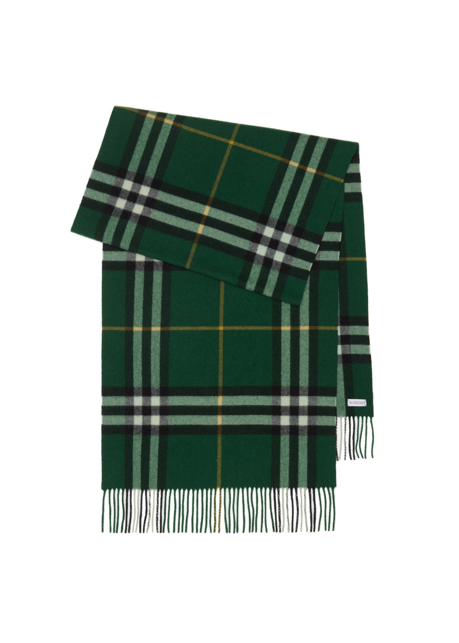 BURBERRY Wide check cashmere scarf Harvey Nichols