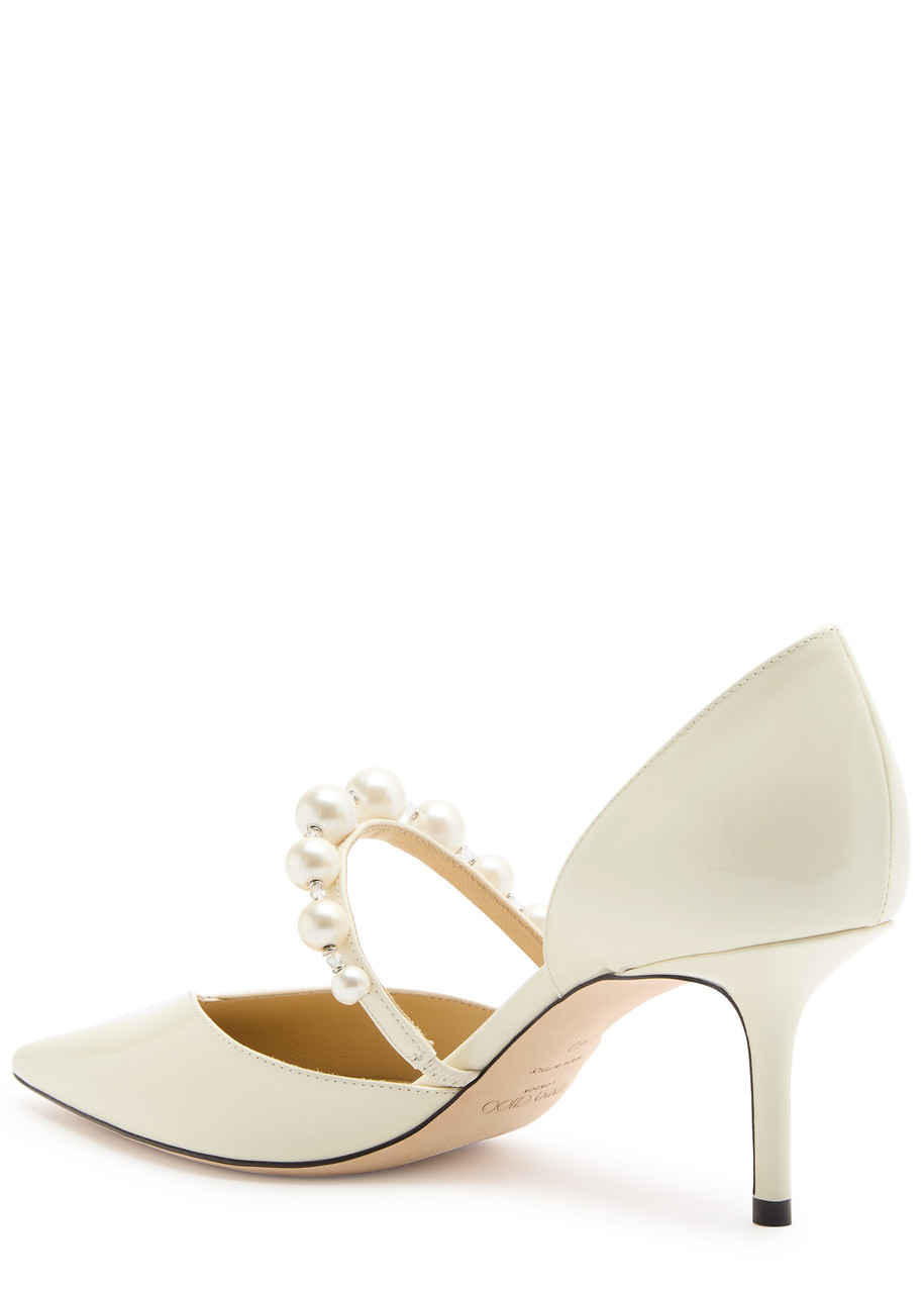 JIMMY CHOO Aurelie 65 embellished patent leather pumps | Harvey