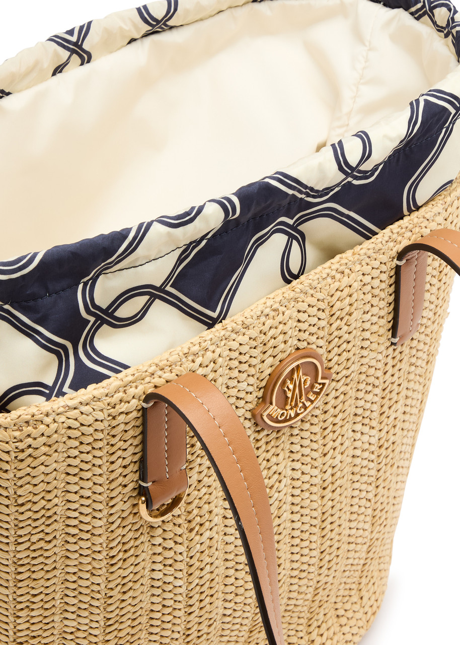 MONCLER Hubba small raffia tote | Harvey Nichols