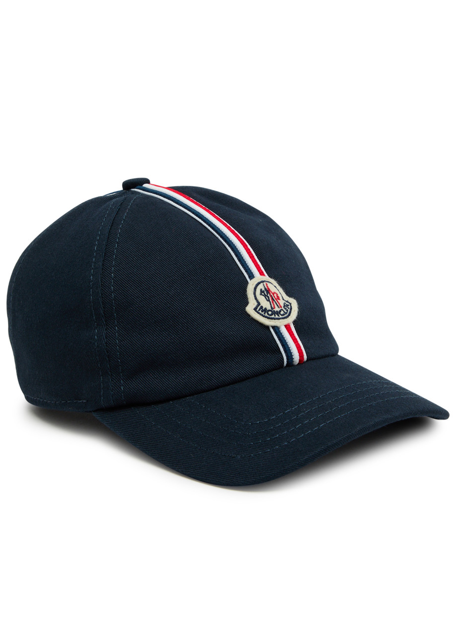 MONCLER KIDS Striped logo cotton cap | Harvey Nichols