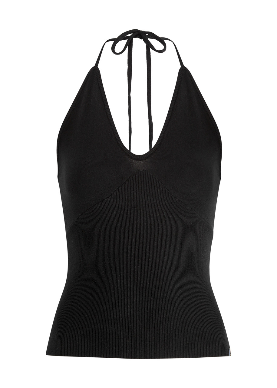 EXTREME CASHMERE N°349 Plaza halterneck cotton-blend top