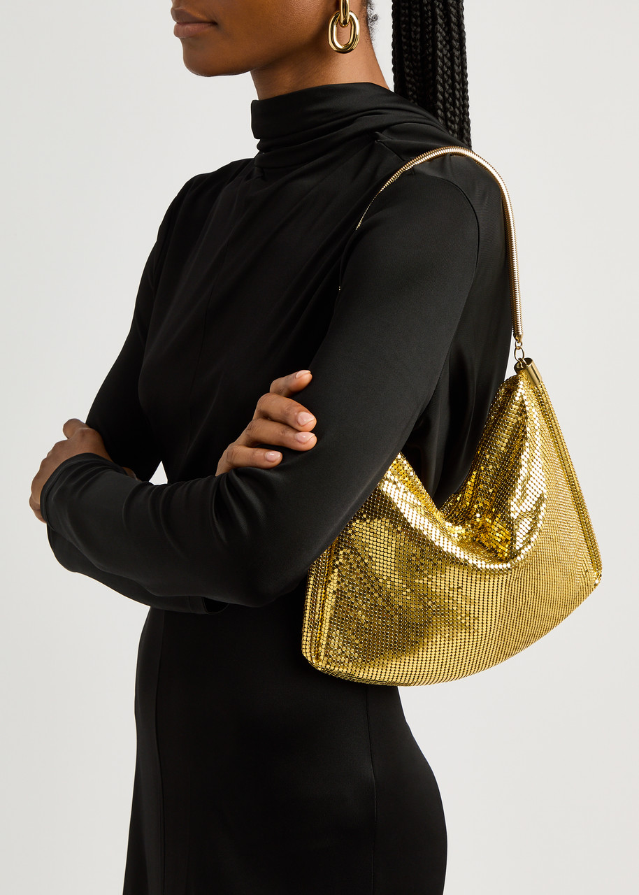 RABANNE Pixel Tube chainmail shoulder bag | Harvey Nichols