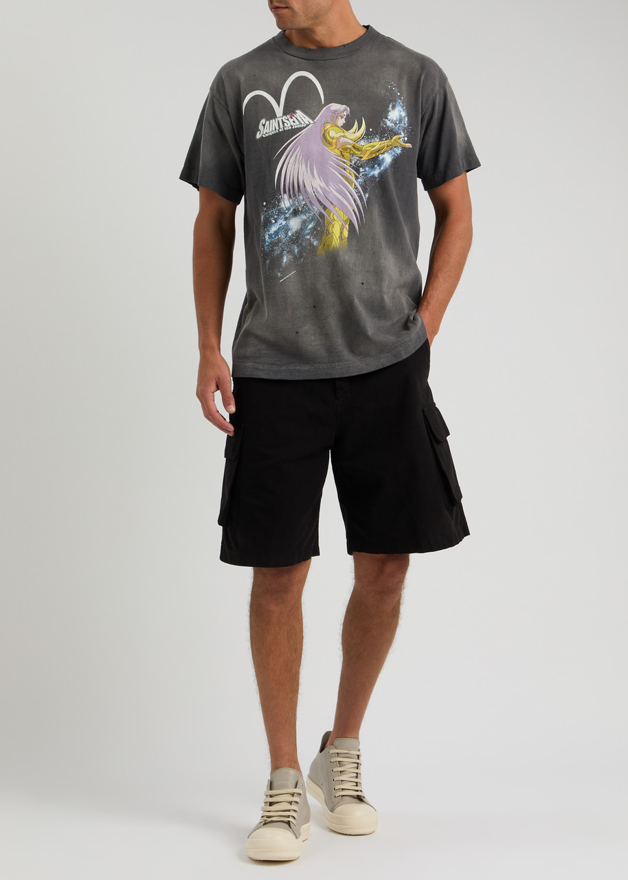 SAINT MXXXXXX Saint Seiya printed distressed cotton T-shirt