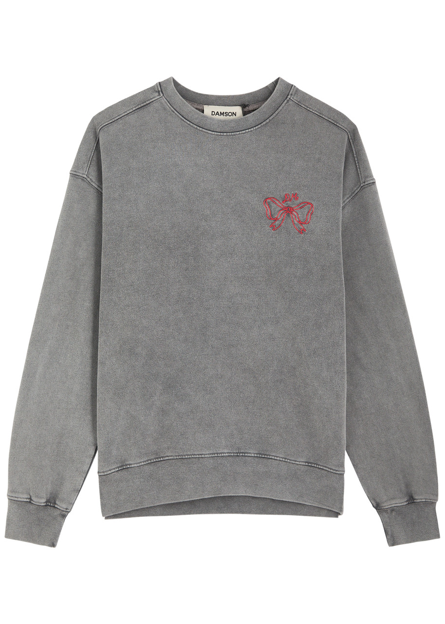 DAMSON MADDER Logo-embroidered cotton sweatshirt Harvey Nichols