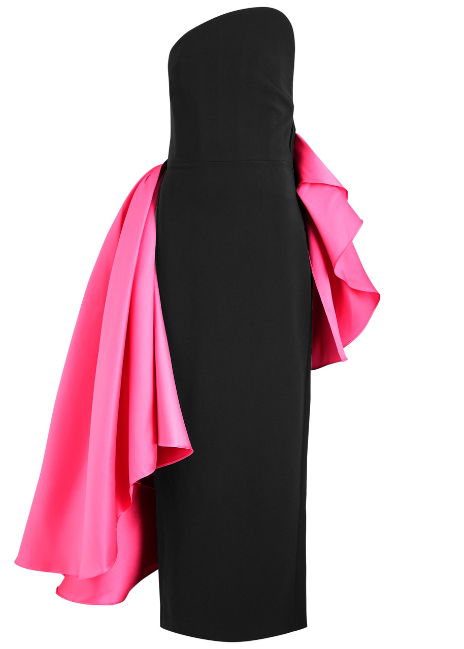 open lace back dress The Kyla Maxi Dress in Light Pink and Black