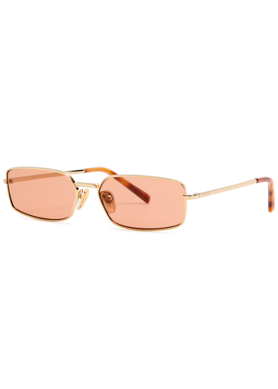 PRADA Narrow rectangle-frame sunglasses | Harvey Nichols