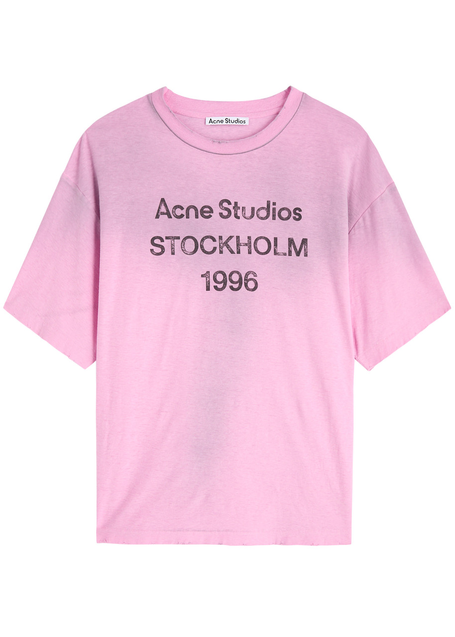 ACNE STUDIOS Logo-print cotton-blend T-shirt | Harvey Nichols