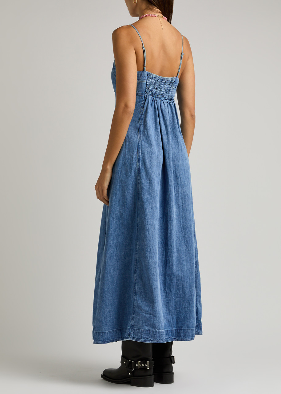 j jill denim dress J.Jill Blue Denim Button-Up Shirt main image 1