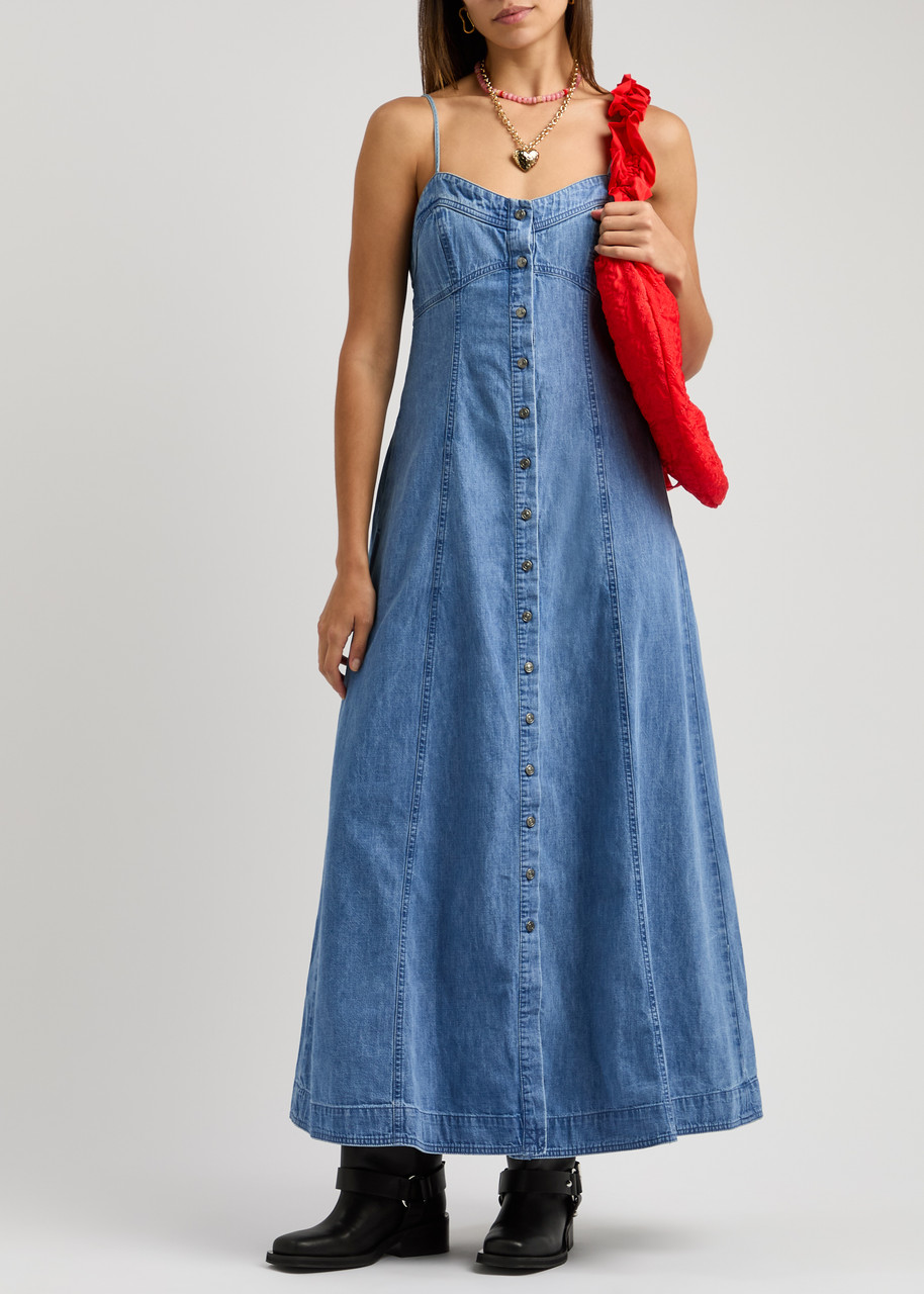 denim maxi dress