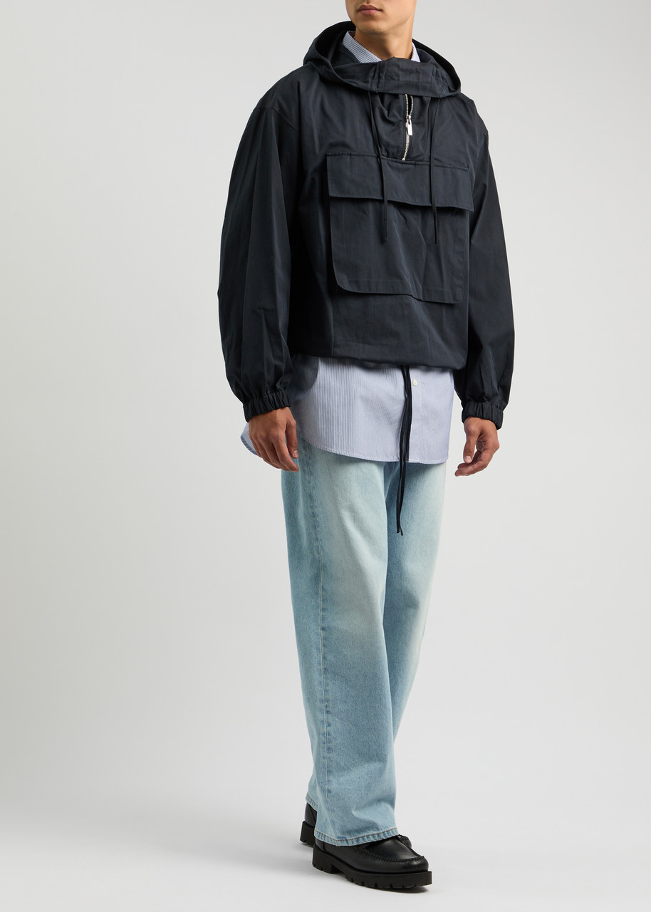 M　HELMUT LANG HOODED LT JACKET HELMUT LANG Hooded cotton-blend jacket | Harvey Nichols