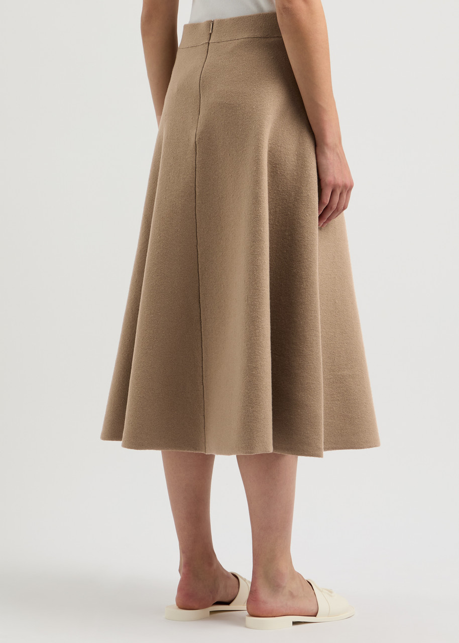 『MONCLER』Wool-blend midi skirt★High-Waisted★24FW★ MONCLER Wool-blend midi skirt | Harvey Nichols