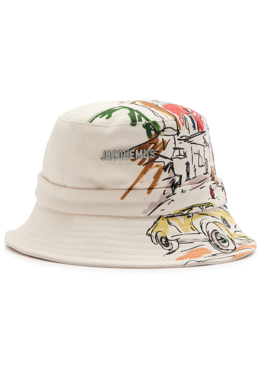 JACQUEMUS Le Bob Gadjo printed canvas bucket hat | Harvey Nichols