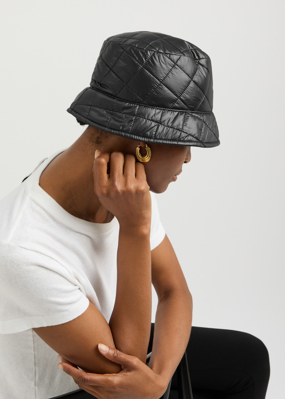 MONCLER Logo quilted shell bucket hat | Harvey Nichols