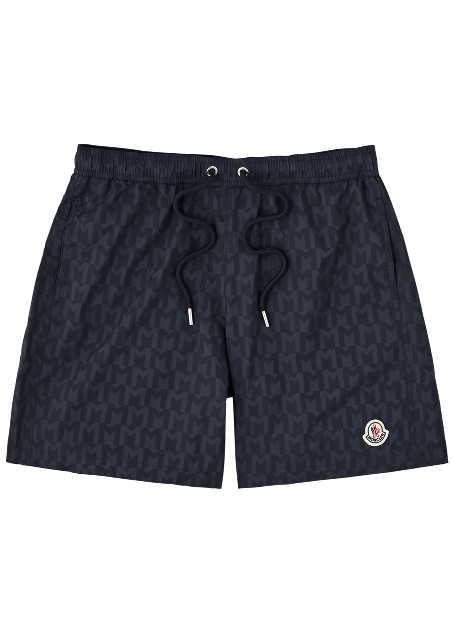 MONCLER Logo-monogrammed shell swim shorts | Harvey Nichols
