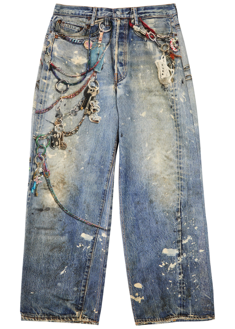 ACNE STUDIOS Printed wide-leg jeans Harvey Nichols