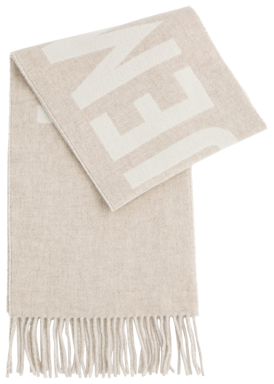 JACQUEMUS Le Écharpe logo-intarsia wool scarf | Harvey Nichols
