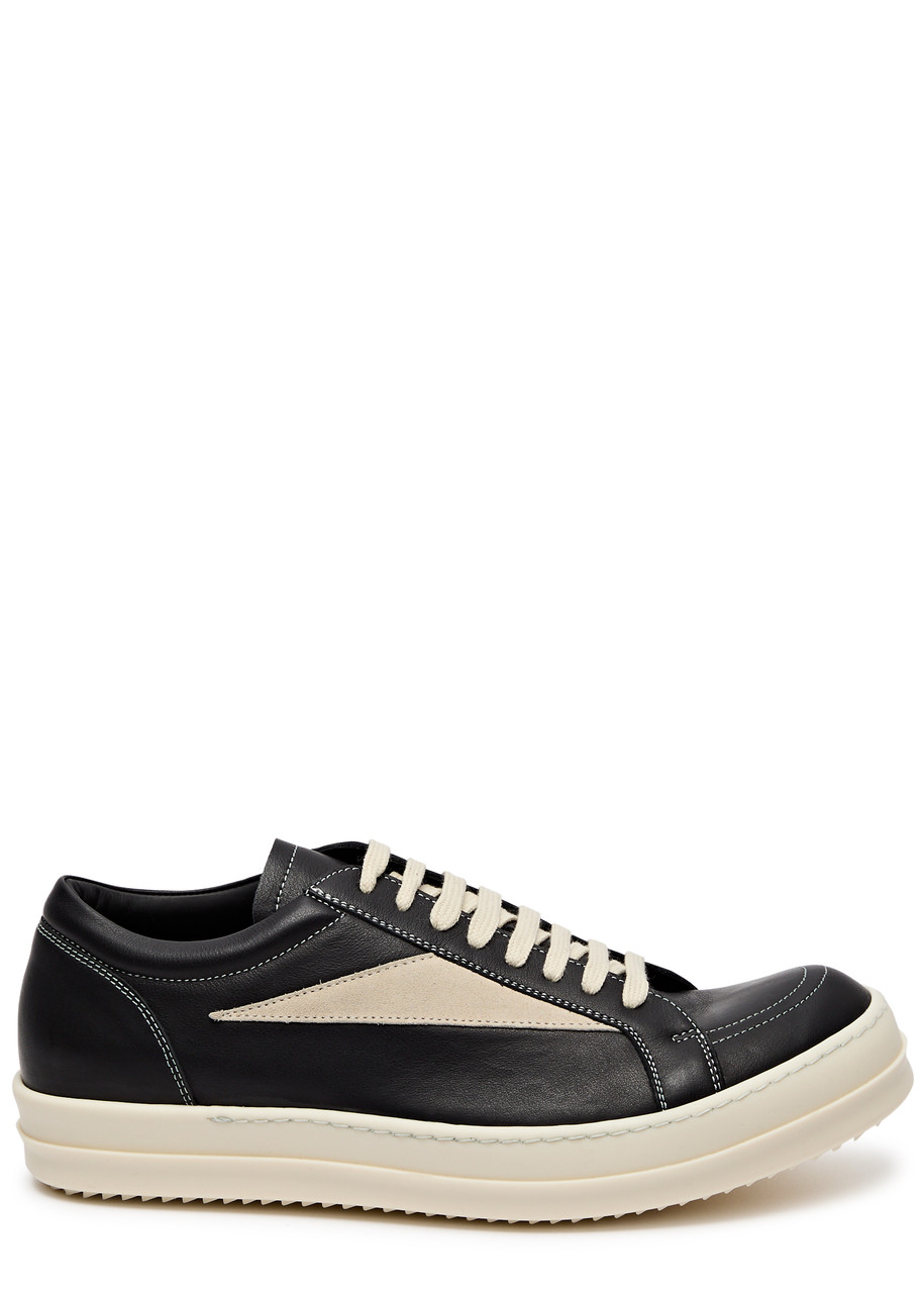 RICK OWENS Vintage panelled leather sneakers | Harvey Nichols  