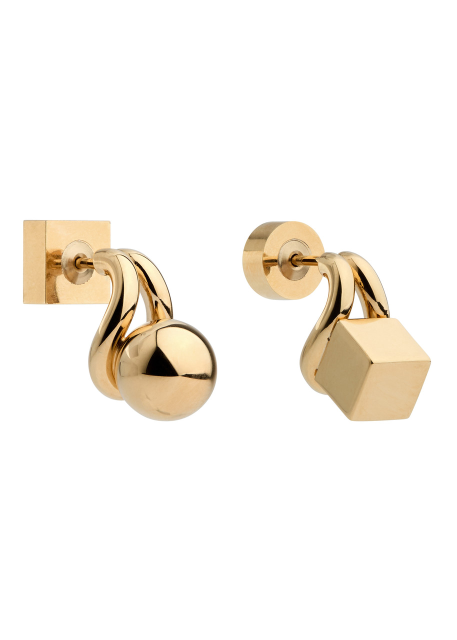ピアス JACQUEMUS 'Les Puces Nodo' earrings JACQUEMUS Les Puces Nodo mismatched stud earrings | Harvey