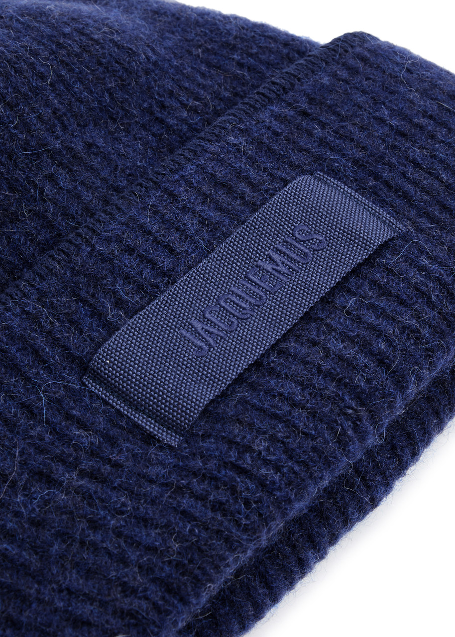 【JACQUEMUS】 Le Bonnet alpaca and wool-blend beanie Le Bonnet Gros Grain wool-blend beanie in grey - Jacquemus