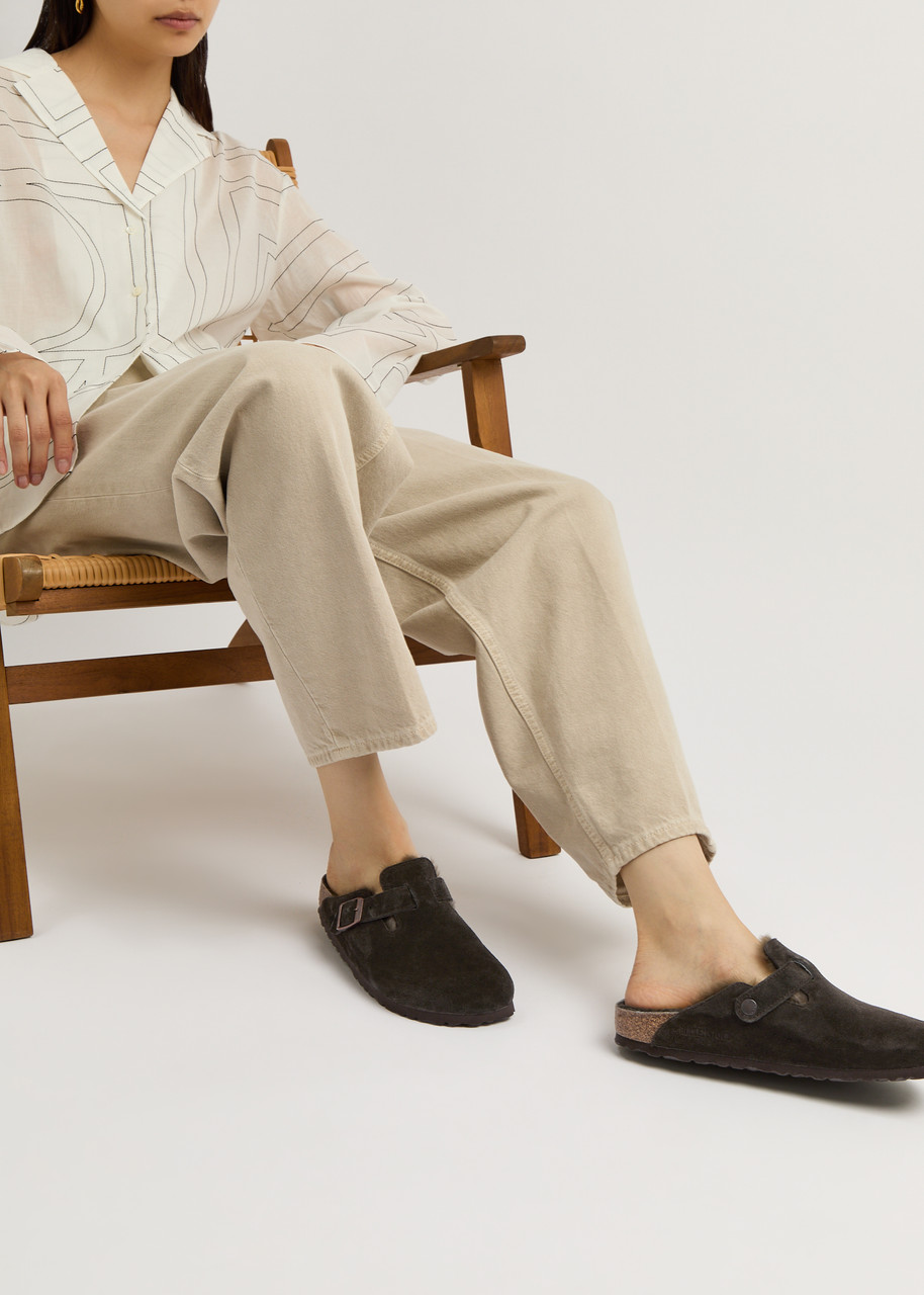 BIRKENSTOCK Boston shearling-lined suede clogs | Harvey Nichols