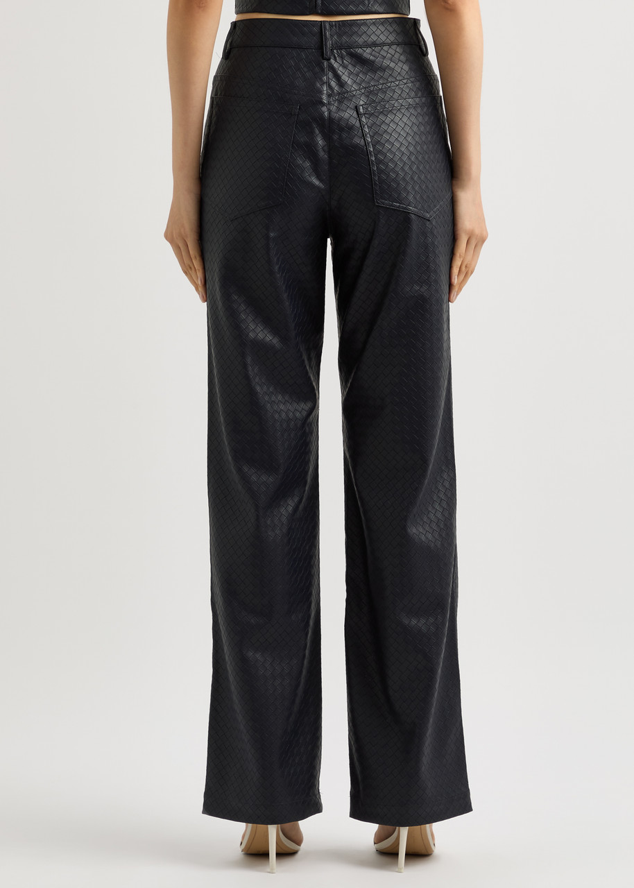 ROTATE SUNDAY Woven faux leather trousers | Harvey Nichols