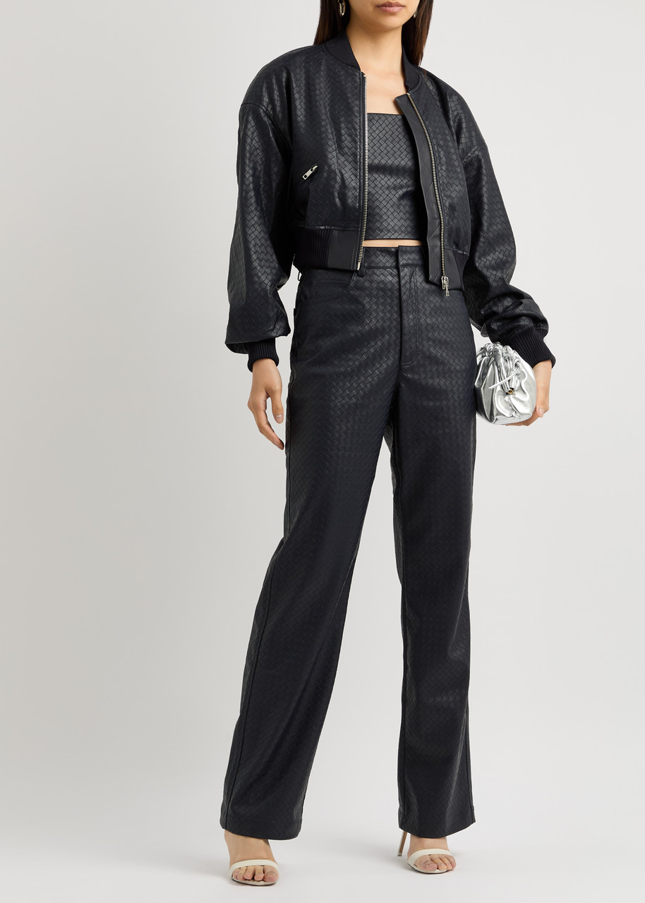ROTATE SUNDAY Woven faux leather trousers | Harvey Nichols