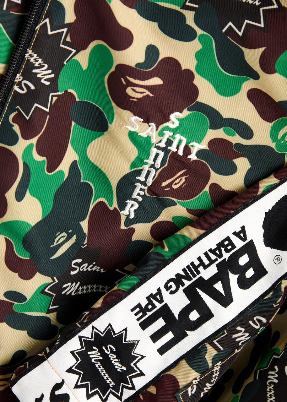 SAINT MXXXXXX X A Bathing Ape printed nylon track jacket | Harvey