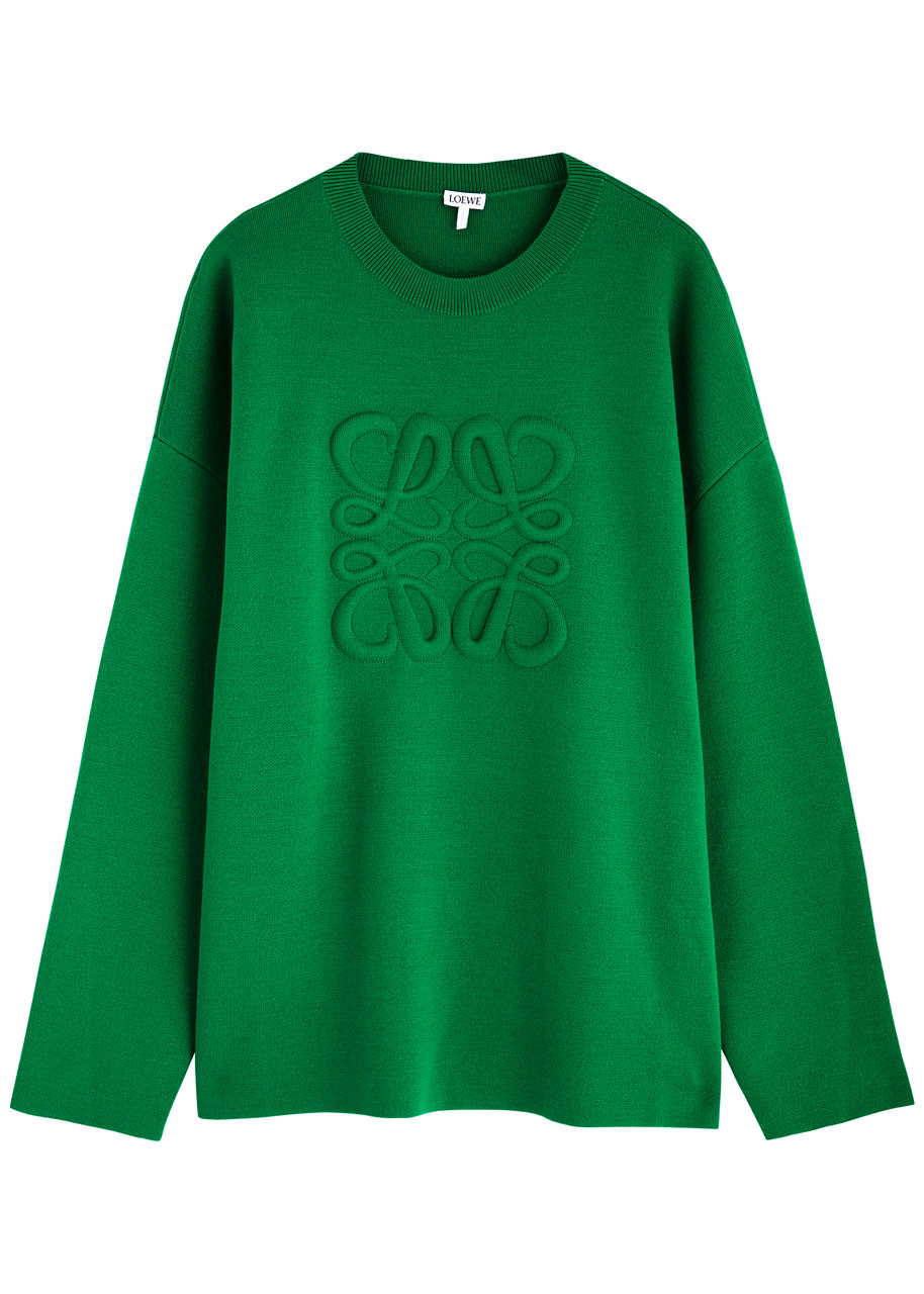 LOEWE Anagram-embossed wool-blend jumper | Harvey Nichols