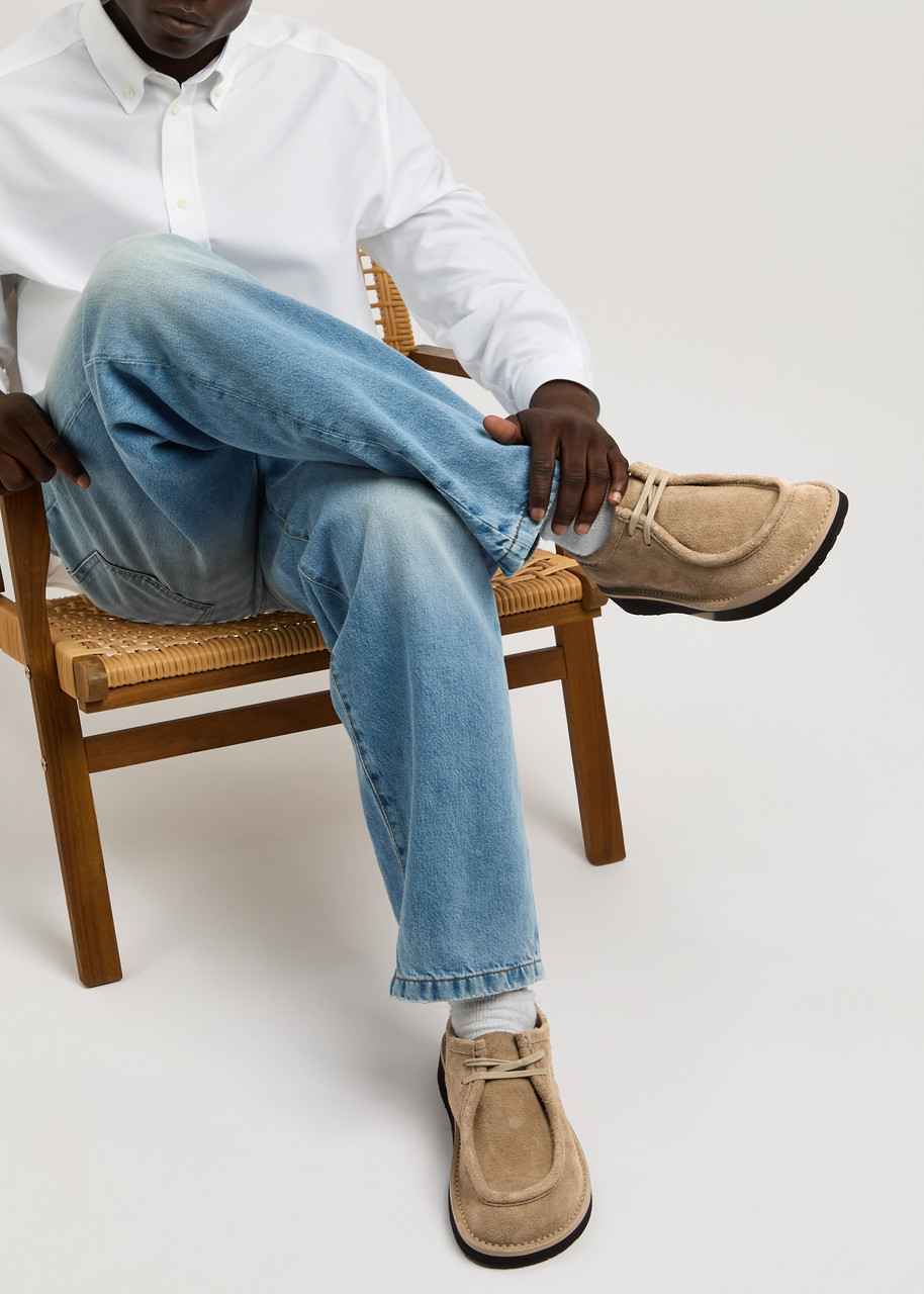 LOEWE Faro suede Derby shoes | Harvey Nichols