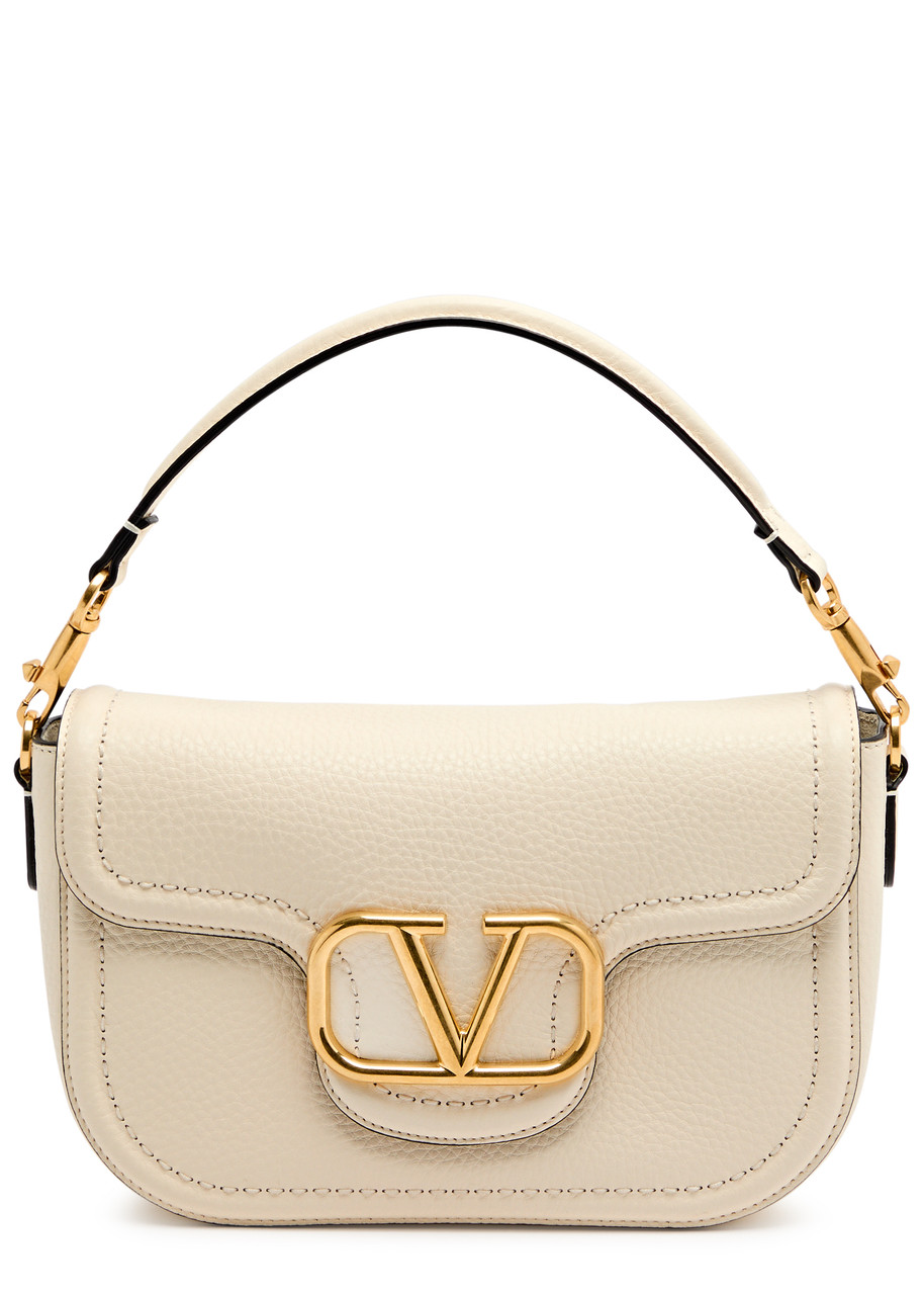 ショルダーバッグ・ポシェット VALENTINO Ivory leather medium VLogo shoulder bag Valentino Alltime VLogo grained leather shoulder bag - Bags