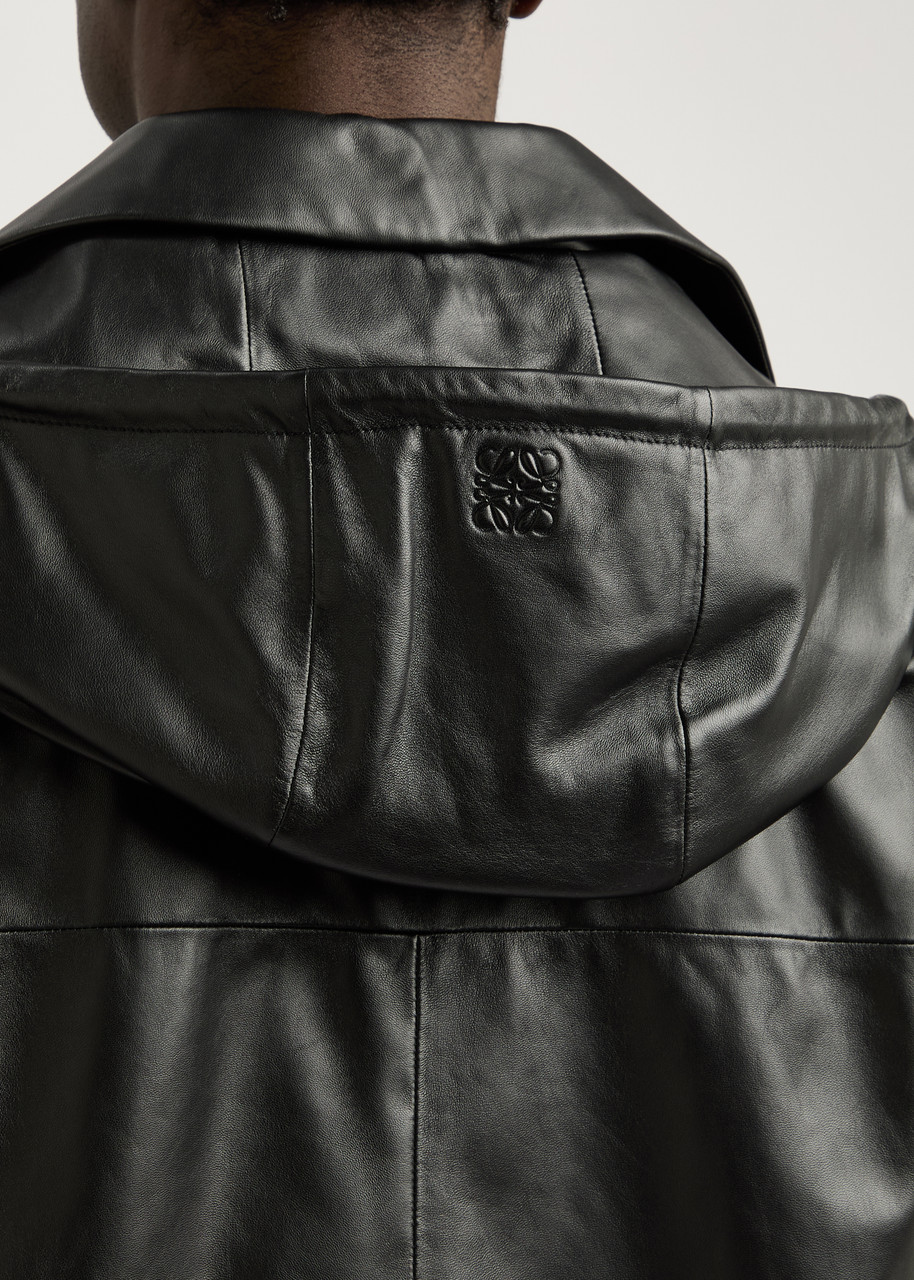LOEWE Hooded leather jacket | Harvey Nichols LOEWE Hooded leather jacket | Harvey Nichols