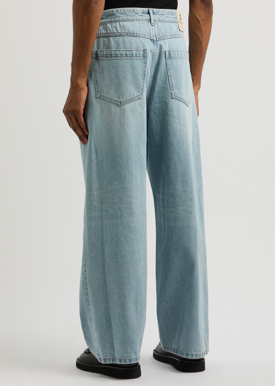 デニム・ジーパン WOOYOUNGMI 25SS SQUARESTEELLOGO ONETUCK WASHEDWIDEDENIMPANTS WOOYOUNGMI Wide-leg jeans | Harvey Nichols