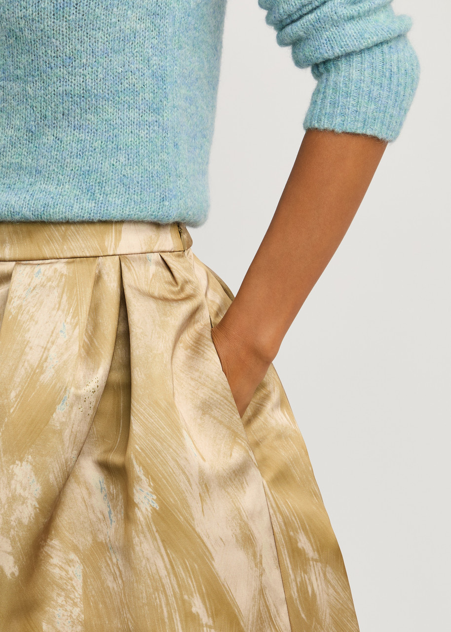スカート DRIES VAN NOTEN SONI PRINTED MIDI SKIRT Dries Van Noten Soni Printed Long Pleated Skirt | Neiman Marcus