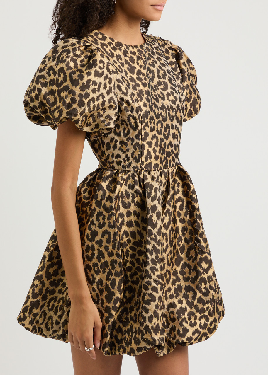 SISTER JANE Lola leopard-jacquard mini dress | Harvey Nichols