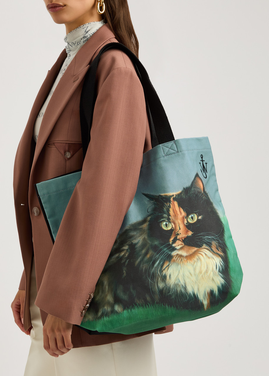 ◆VIP SALE◆関送込【J.W. ANDERSON】Cat*キャンバス*トート JW ANDERSON Cat-print canvas tote | Harvey Nichols