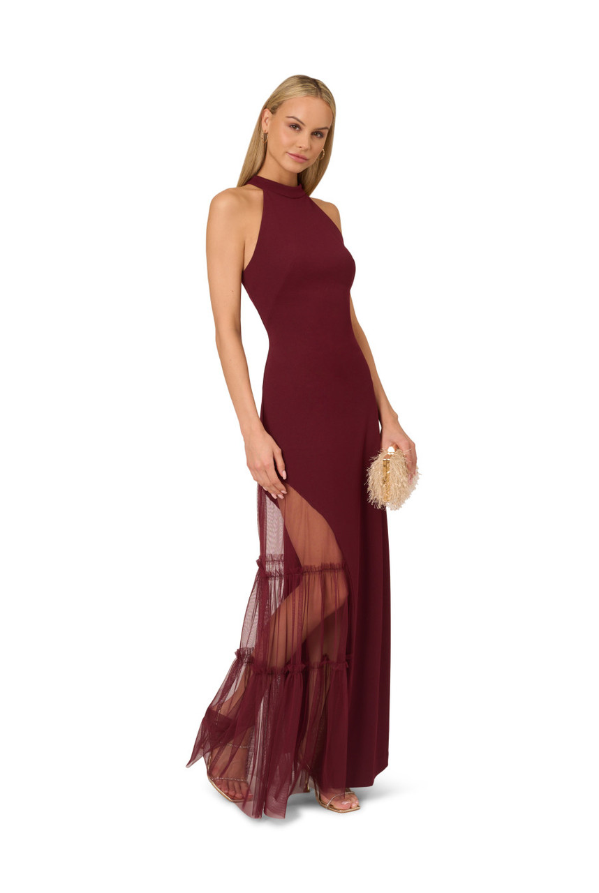【海外限定】AdriannaPapell ドレス☆Adrianna by Knit Crepe Lo Adrianna Papell Women's Knit Crepe Tuxedo WRAP Dress, Black