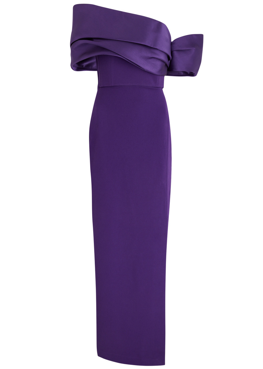 SOLACE LONDON Alexis off-the-shoulder maxi dress | Harvey Nichols