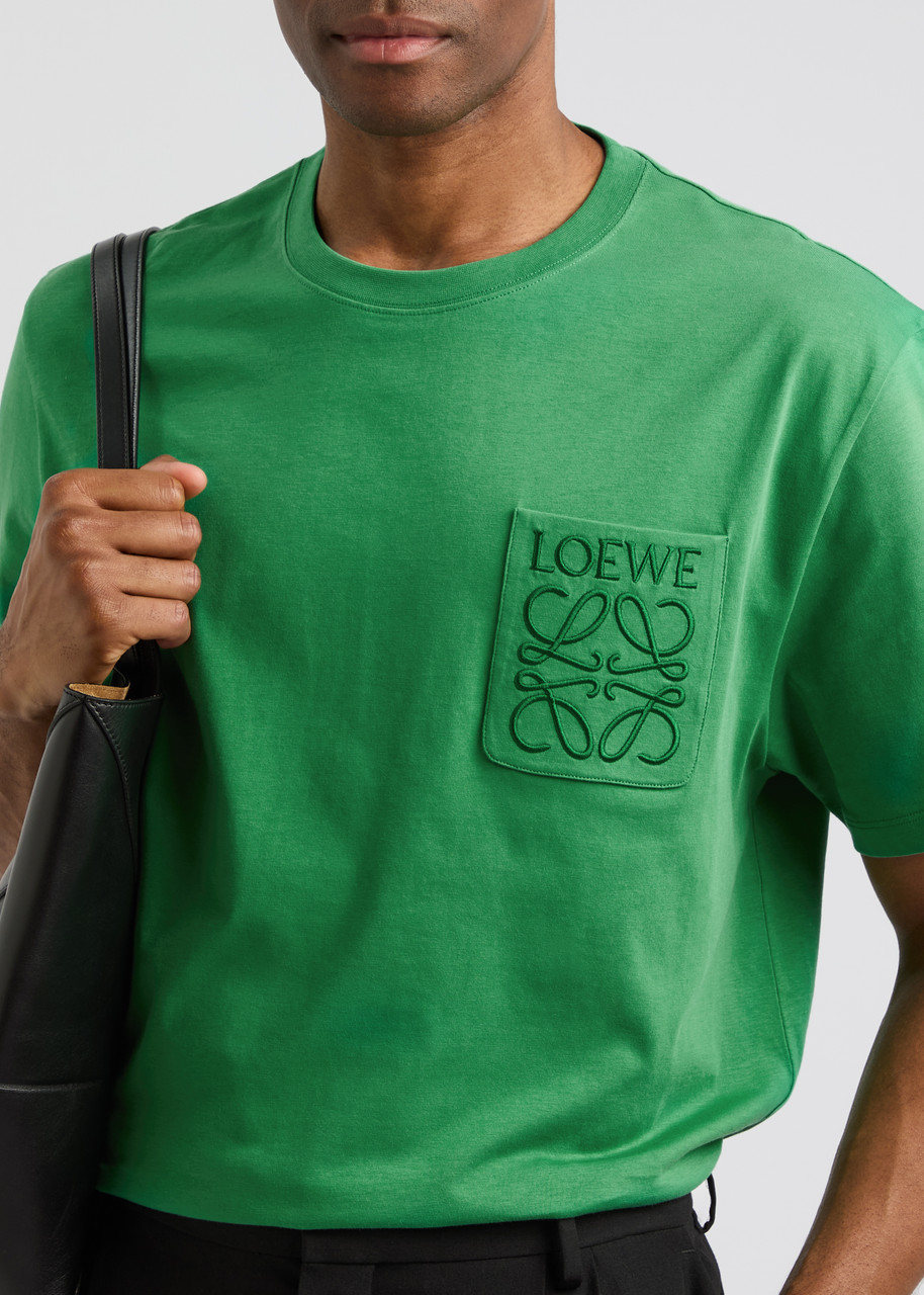 LOEWE Logo-embroidered cotton T-shirt | Harvey Nichols