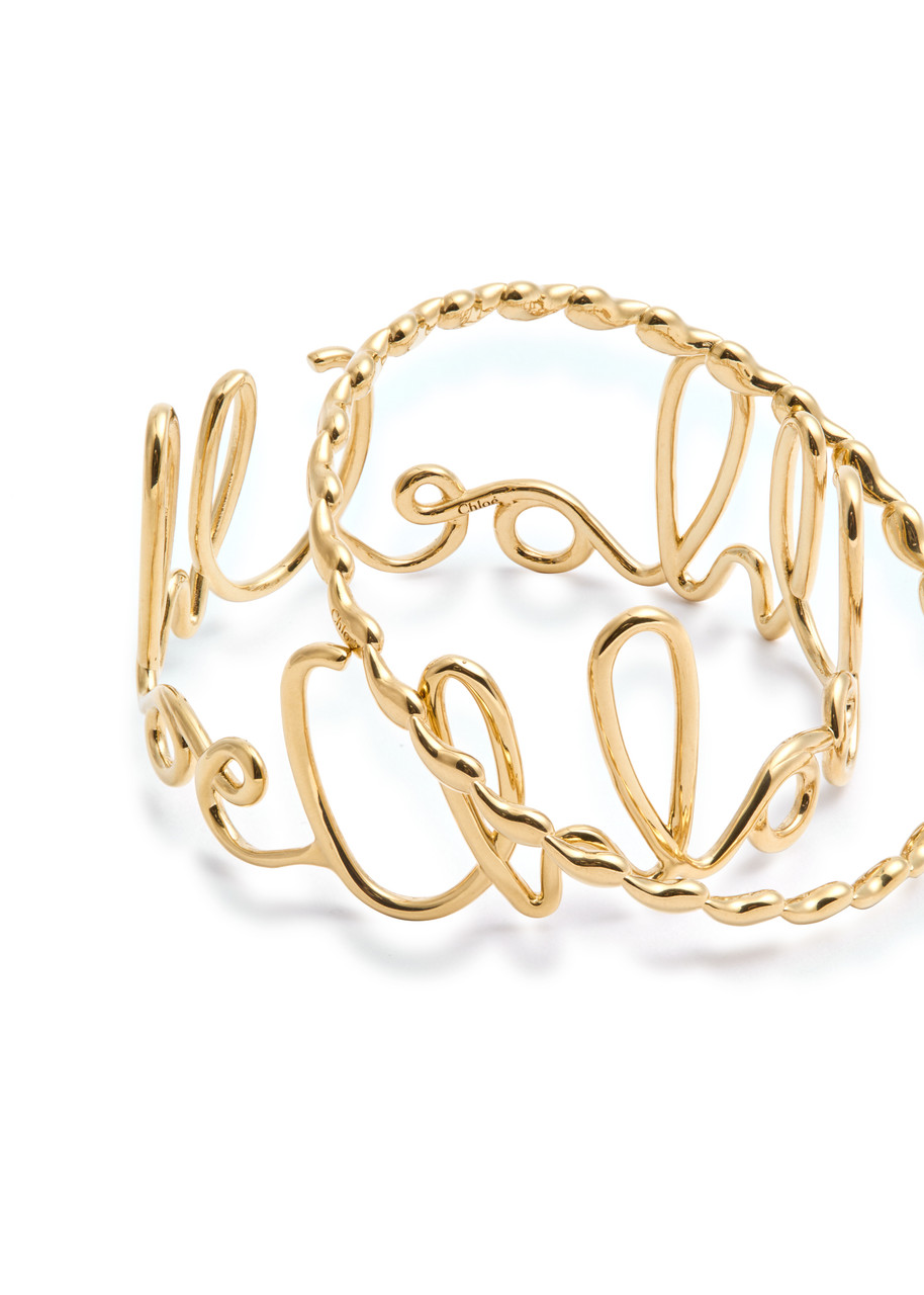 CHLOE Iconic logo bangle - set of two | Harvey Nichols