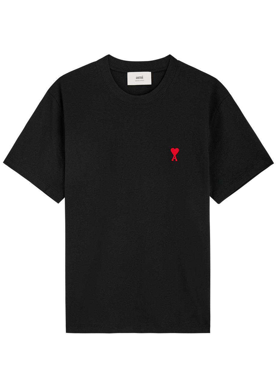 AMI PARIS Logo-embroidered cotton T-shirt | Harvey Nichols