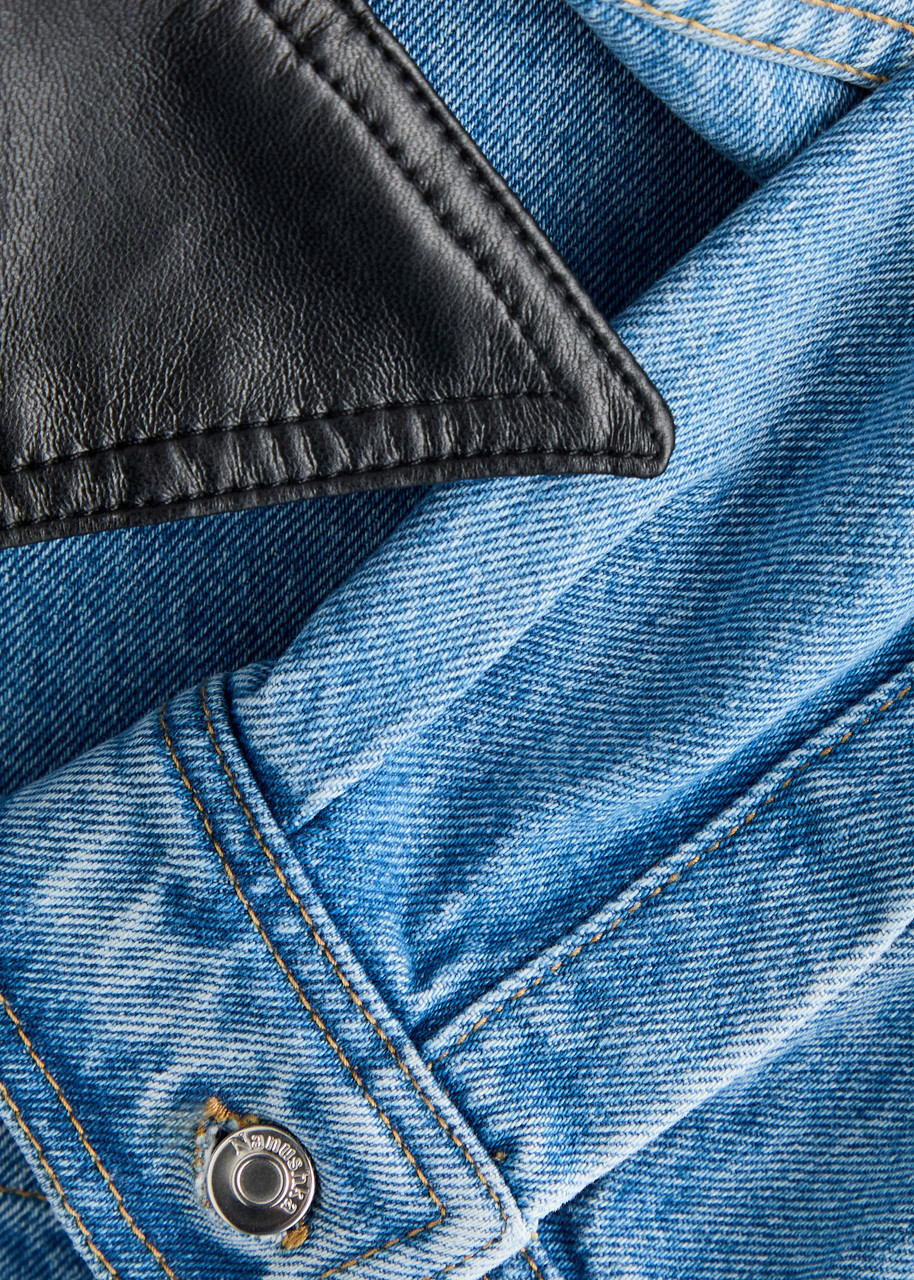 Nanushka Beaux denim overshirt Jackets BeyondStyle