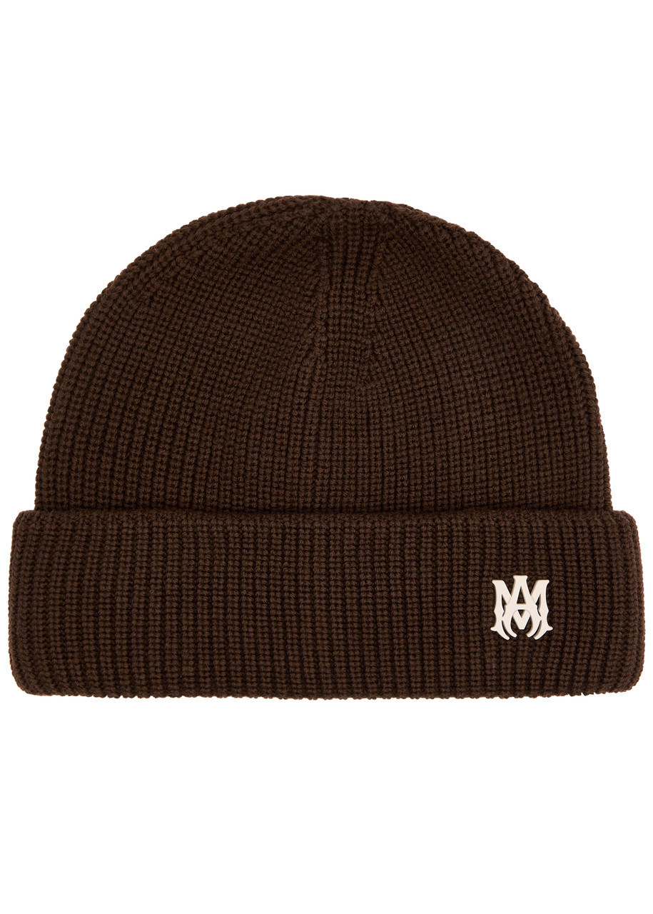AMIRI MA logo ribbed wool beanie | Harvey Nichols