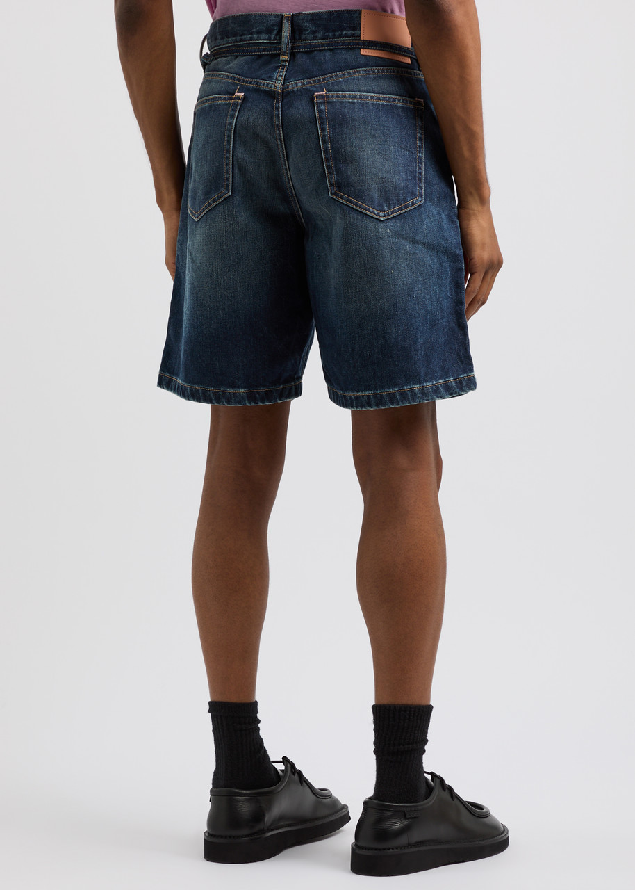 ACNE STUDIOS Roland belted denim shorts | Harvey Nichols